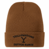 Yellowstone Beanie braun Dutton Ranch | Branding | Strickmütze | ein modisches Statement | beliebte Serie Yellowstone | Bequem |für Alltag | Lifestyle