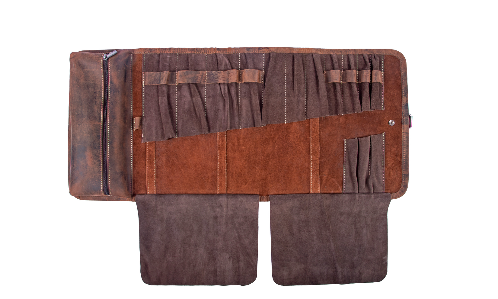 Werkzeugrolle Monza | Leder Büffelhaut | Außergewöhnlich - „Quater piping“ an der Kante des Leders | die besten Täschner Meister, die ihr Handwerk verstehen