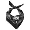 Yellowstone Bandana in Schwarz und Gelb mit Paisley-Muster, Yellowstone Logo und Dutton Ranch Bunkhouse Motiv