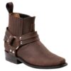 Handgefertigte Westernstiefelette aus Rindsleder mit Ledersohle