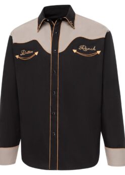 Yellowstone Westernhemd Herren mit Premium-Stickerei, Westernpasse und Dutton Ranch Schriftzug