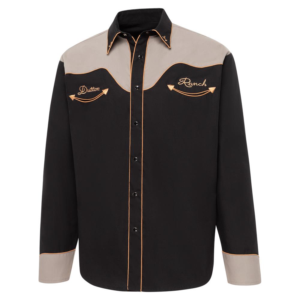 Yellowstone Westernhemd Herren mit Premium-Stickerei, Westernpasse und Dutton Ranch Schriftzug