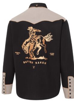 Yellowstone Westernhemd Herren mit Premium-Stickerei, Westernpasse und Dutton Ranch Schriftzug