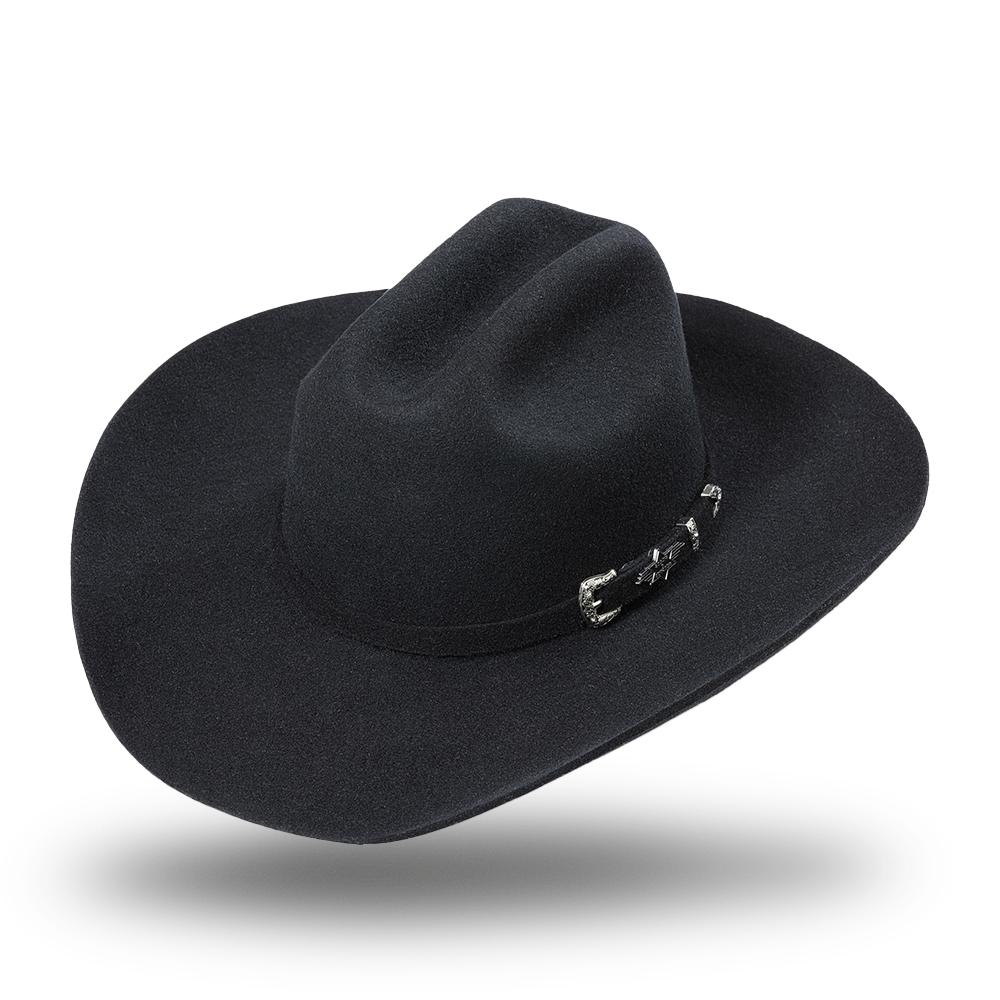 Westernhut Houston aus Premium-Filz in schwarz