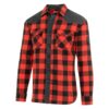 Westernhemd Herren im Stone-Washed-Look mit Black-Denim-Schulterbesatz und Ahornblatt-Applikation